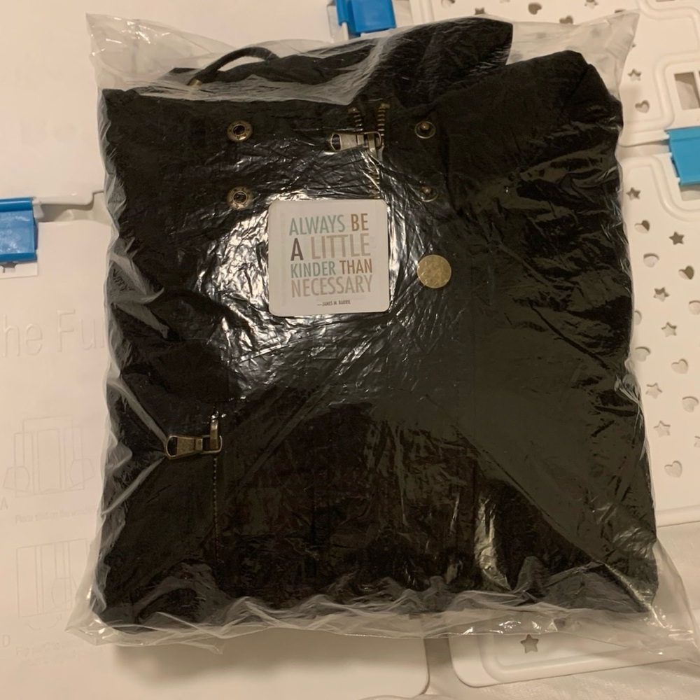 NEW Forever 21 Plus 2X Black Lightweight Waisted Jacket, Lined, Zip and Snap - Picture 11 of 15